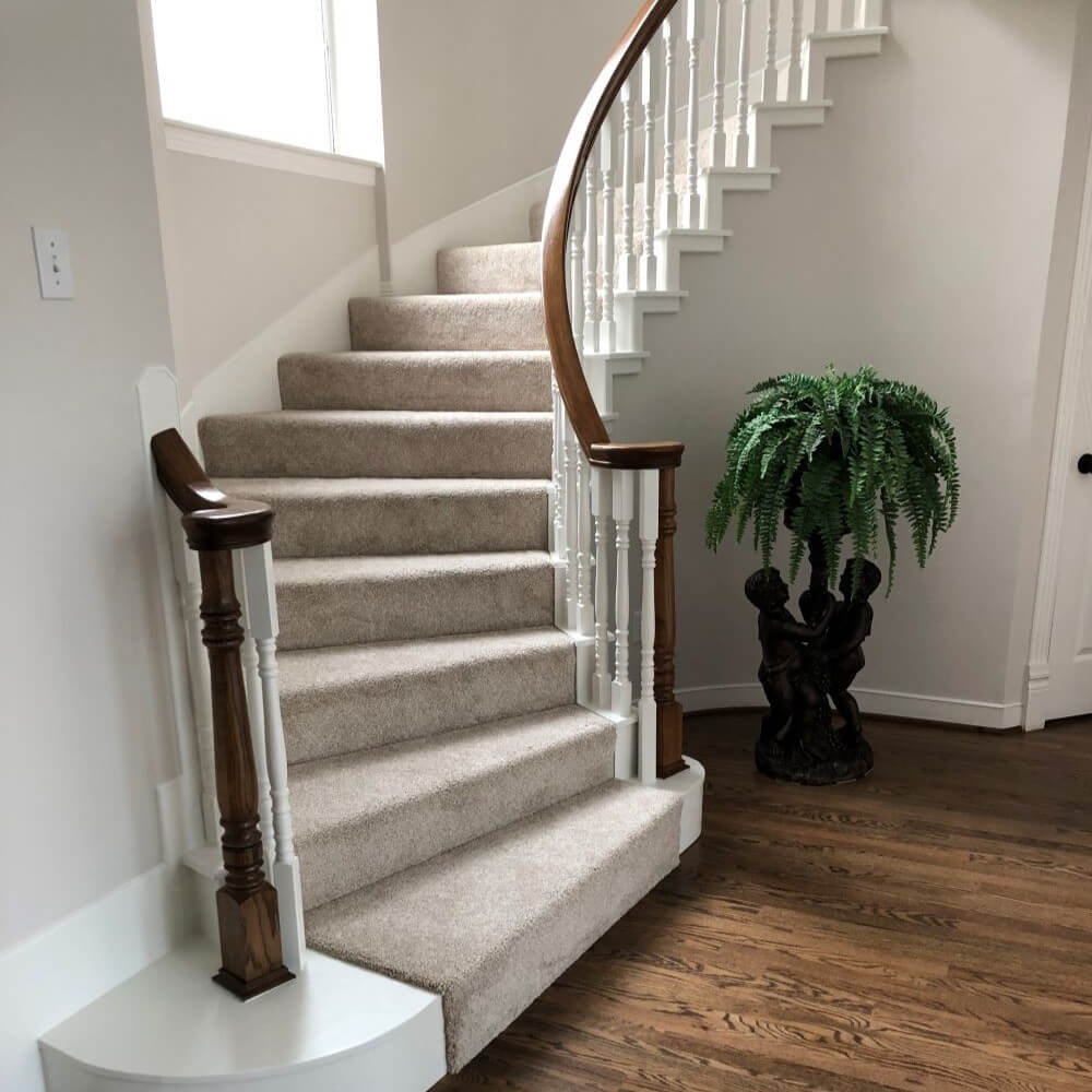 Carpetted stairs from Viking Carpet One 